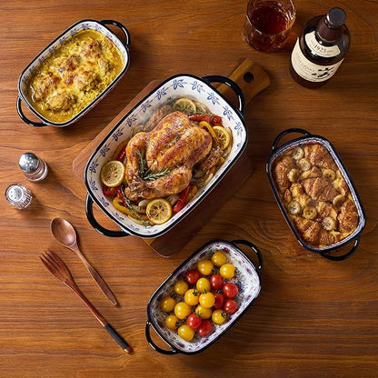 Ceramic Casserole Dishes for Oven, Hand-painted Polish Pottery Baking Dish Set - Image 8
