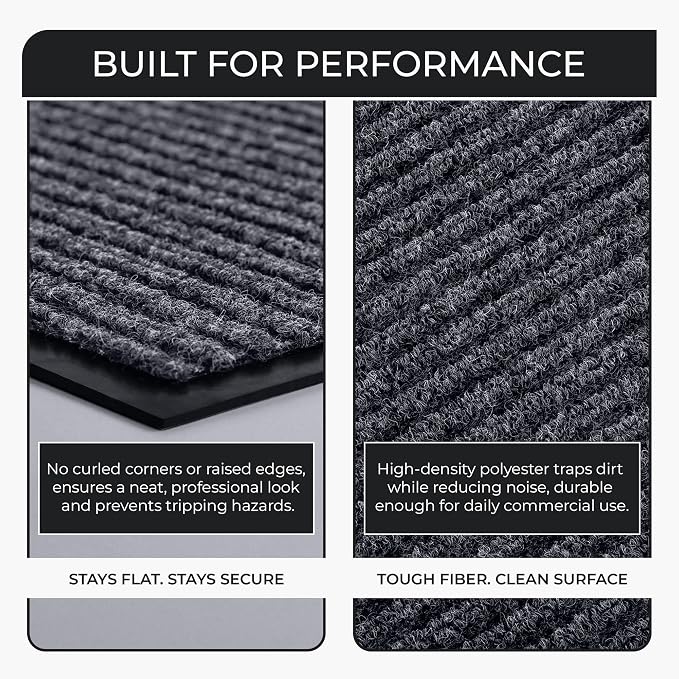 Commercial Door Mat 3'x10' Grey, Heavy Duty Industrial Floor Mat - Image 6