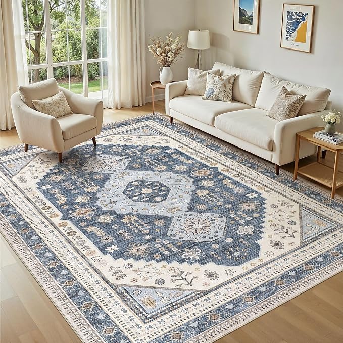 5x7 Washable Area Rug, Large Rugs by JessibouAreaRug