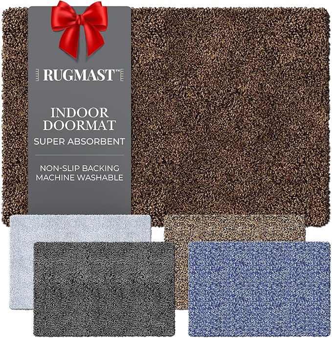 Premium Microfiber Indoor Door Mat – 36"x72" Washable Entry Mat, Waterproof by RugMast