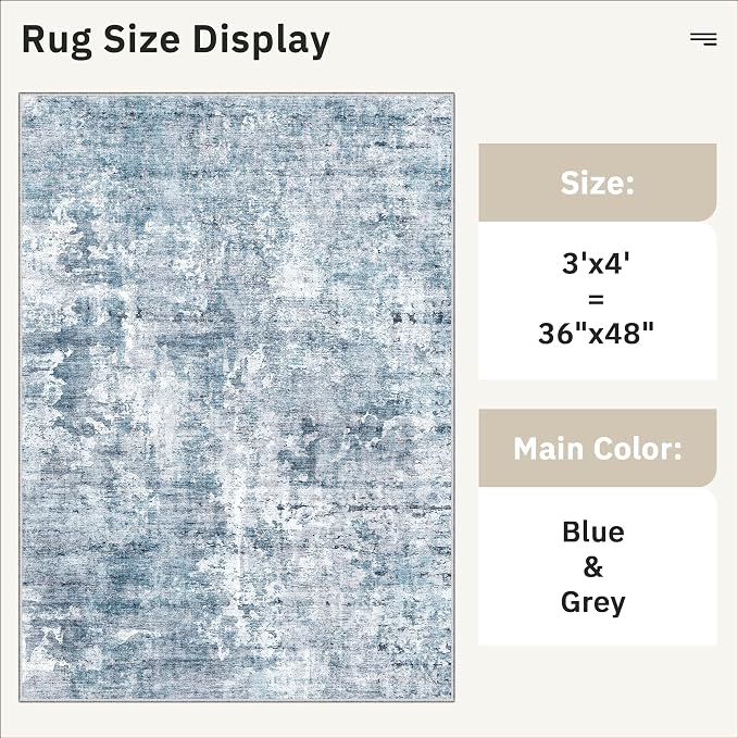 Soalmost 3x4 Rug, Small Area Rug - Image 5