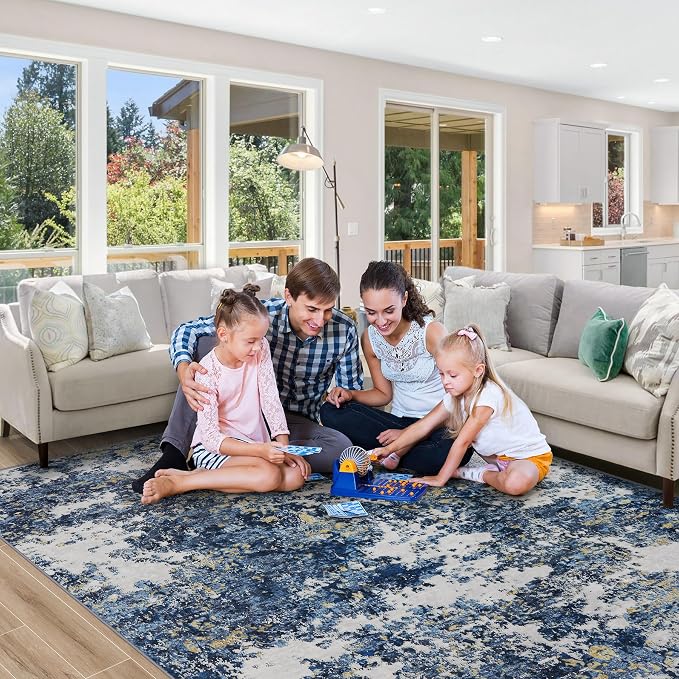 8x10 Area Rug for Living Room Bedroom: Large Washable Rug - Image 8