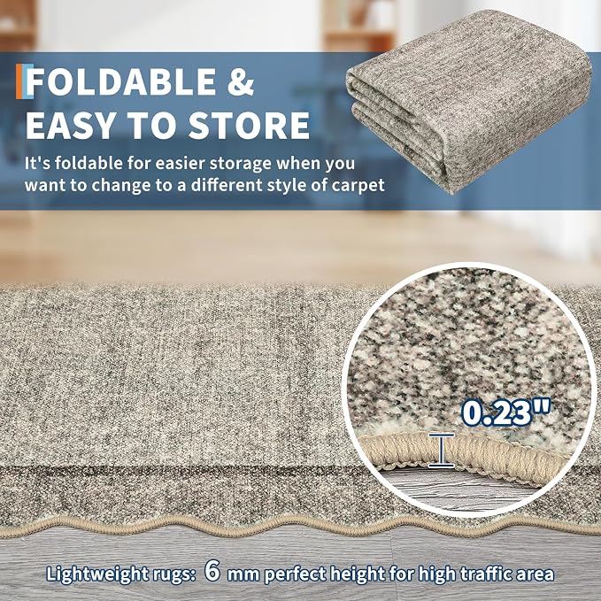 GarveeHome Scalloped Washable Runner Rug 2x8 Runner Modern Non Slip Kitchen - Image 6