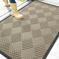 OLANLY Front Door Mat Outside Entrance 47x32, Heavy Duty Sturdy Natural Rubber by OLANLY