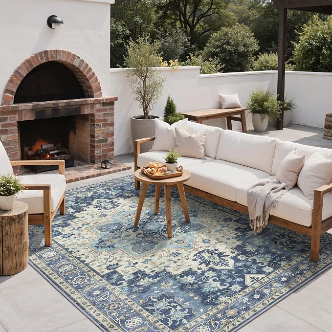 GENIMO Outdoor & Indoor Area Rug 6'x9', Waterproof, Non-Shedding, Easy Cleaning - Image 6