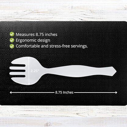 PARTY BARGAINS Disposable White Plastic Serving Forks 8.75 Inch – Heavy Duty - Image 2
