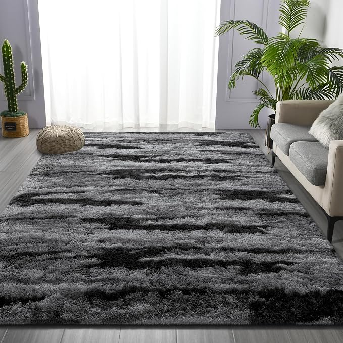 Deerhoo Large Shag Area Rugs 5 x 8, Tie-Dyed Plush Fuzzy Rugs - Image 7