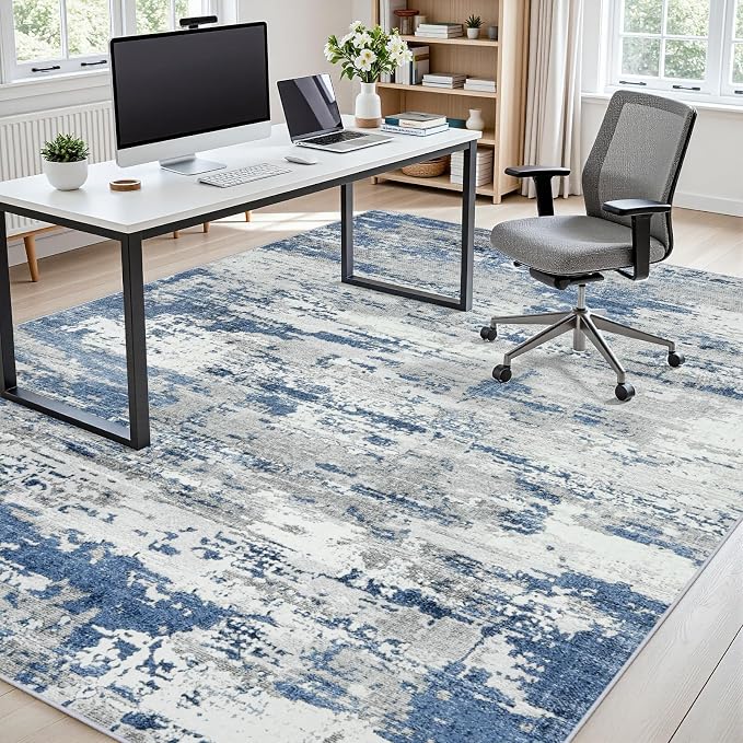 Area Rugs 9x12 Living Room: Large Soft Washable Rug Modern Abstract Anti-Skid - Image 7