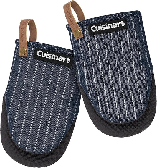 Cuisinart Heritage Mini Oven Mitts – 5.5” x 7” Heat-Resistant Kitchen Mitts by BestBrands
