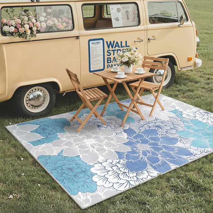 GENIMO Indoor Outdoor Area Rug 4'x6', Machine Washable Rugs - Image 3