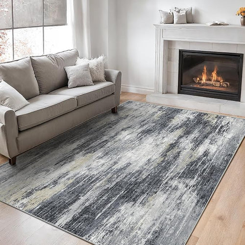 AMADA HOMEFURNISHING 6x9 Washable Area Rug, Modern Abstract Living Room Rug by AMADAHOMEFURNISHING