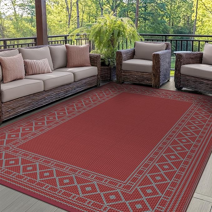 GENIMO Outdoor Rug Waterproof 8'x10' by GENIMO