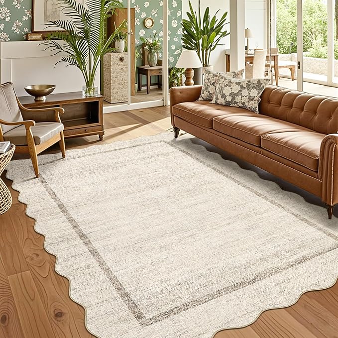 GarveeHome Scalloped Large Living Room Area Rug 8x10 - Image 2
