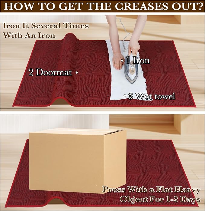 Indoor Door Mat 36"x59" Large, Low-Profile Welcome Front Door Mat Indoor - Image 8