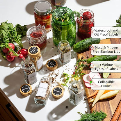 24-Piece Spice Jars Set by Le'raze: Glass Jars - Image 3