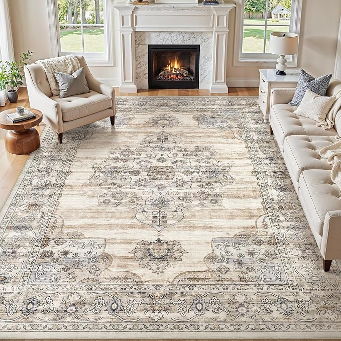 Washable 10x14 Area Rug for Living Room by JessibouAreaRug