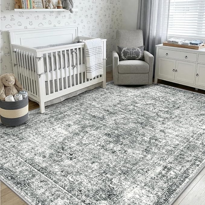 CAPALOCA Machine Washable Rugs Nursery Rug 2x3 Cute Girl Non Slip Low Pile by CAPALOCA