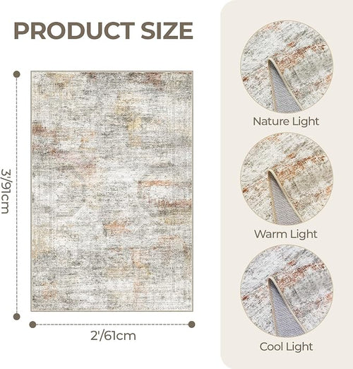 2x3 Washable Rug Runner for Bathroom, Soft Entryway Rug for Laundry Room - Image 2