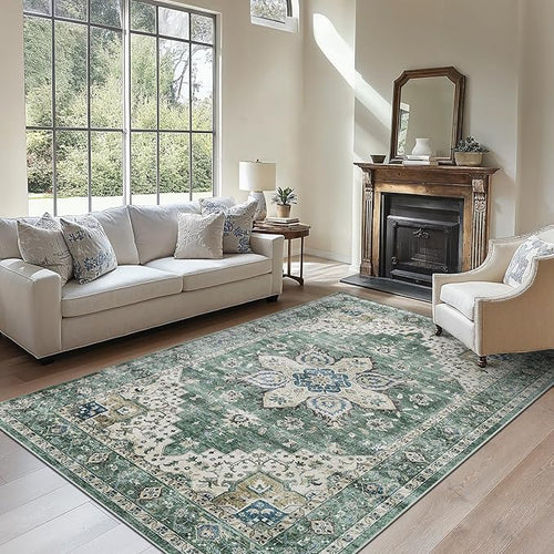 AMADA HOMEFURNISHING 5x7 Area Rugs, Washable Living Room Rug Low-Profile by AMADAHOMEFURNISHING