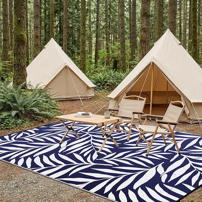 Smiry Outdoor Rug 6x9 ft, Waterproof Reversible Plastic Straw Rugs, Outdoor - Image 7