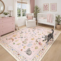 Soalmost Cat 5x7 Pink Area Rugs by Soalmost