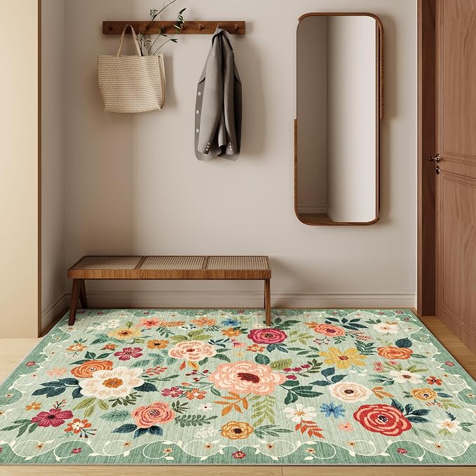 DUKINO 3x5 Area Rug, Floral Rugs - Image 6