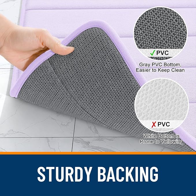 OLANLY Memory Foam Bath Mat 36x24, Super Soft Absorbent Bathroom Rugs, Quick Dry - Image 7