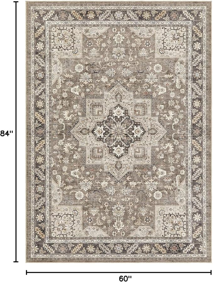 Vintage Living Room Area Rug 5x7 - Image 2