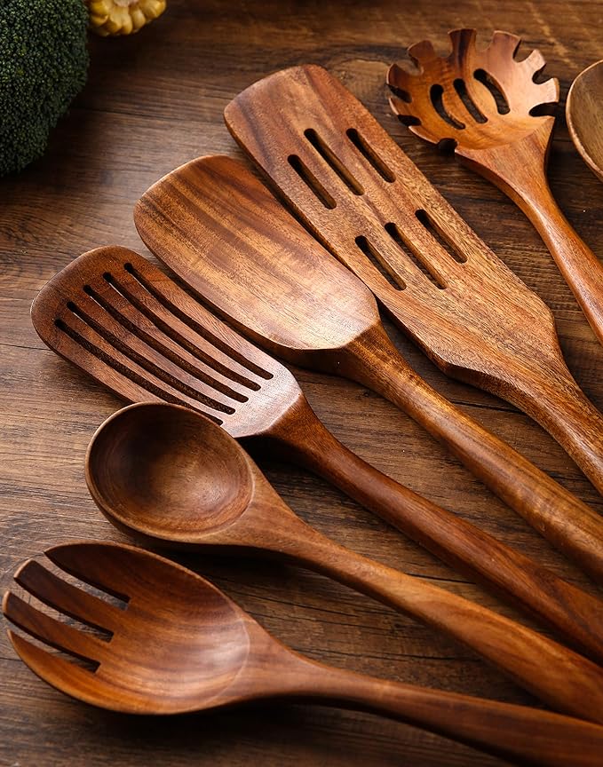 Wooden Kitchen Utensils Set - Image 4