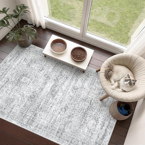 3x4 Washable Area Rug for Entryway, Soft Kitchen Rugs Non Slip for Dining Room by Restydon