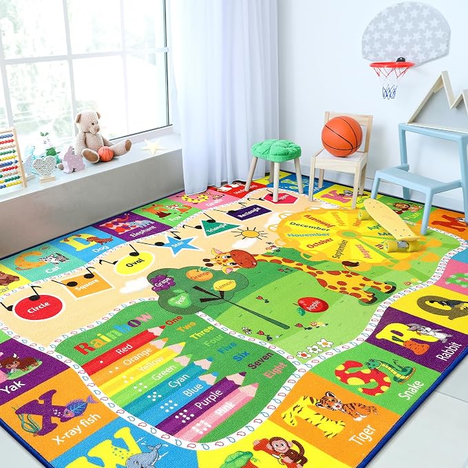 Chicrug Educational 4x6 Kids Area Rug - Image 3