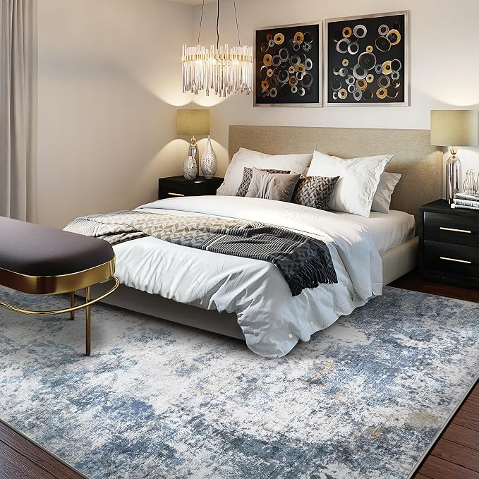 DMOYEST 9x12 Area Rug for Living Room, Washable & Non Slip Large Indoor Carpet - Image 4