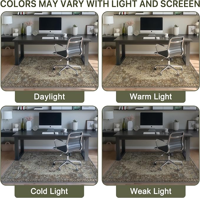 48"x72" Office Chair Mat for Hardwood Tile Floor, Under Desk Carpet Protector - Image 6