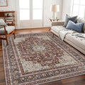 CHAMPLANT Washable Area Rug 10'x14' Boho Design Non-Shedding Easy Care Ideal by CHAMPLANT