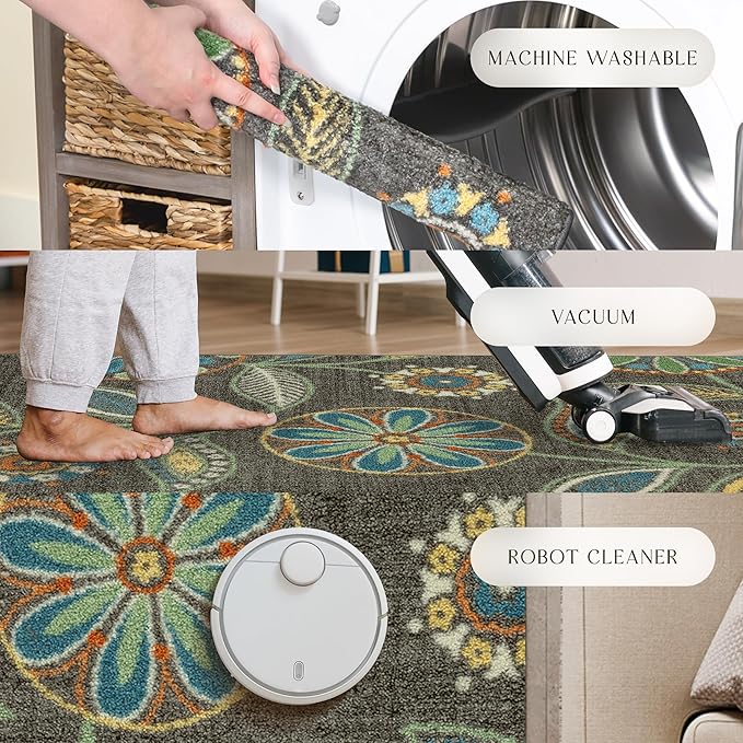 Maples Rugs Reggie Floral Runner Rug - Image 8