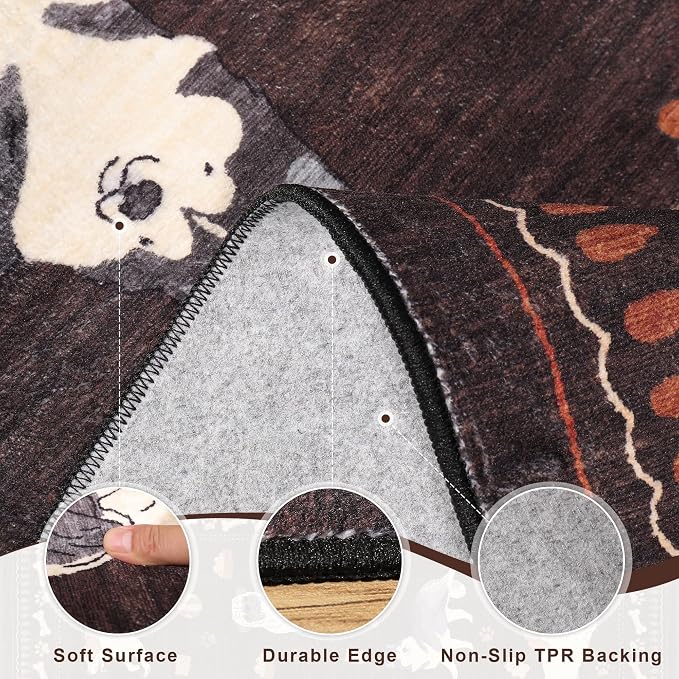 DUKINO 4x6 Area Rug, Non Slip Washable Rug - Image 5