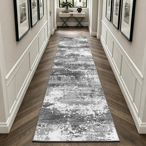2x10 Hallway Runner Rug Non Slip Washable Grey Entryway Rug Runner by Acapet