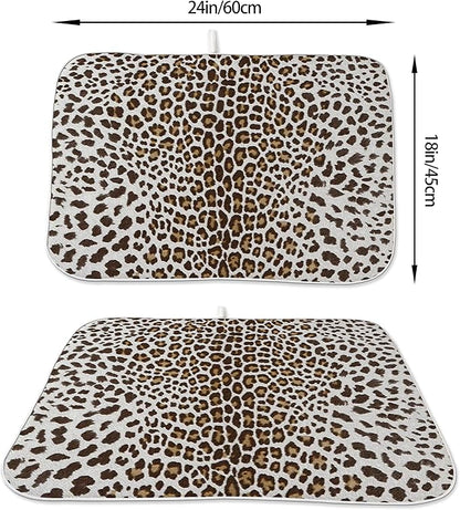 Brown Leopard Print Drying Mat 18x24 Inches - Image 2