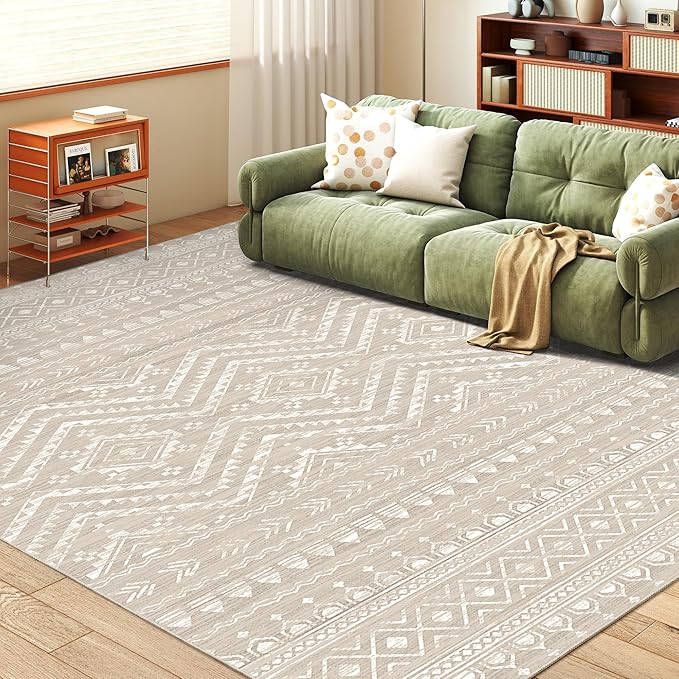 Miukiki 5x7 Area Rug for Living Room Moroccan Washable Rugs Non Slip Indoor by Miukiki