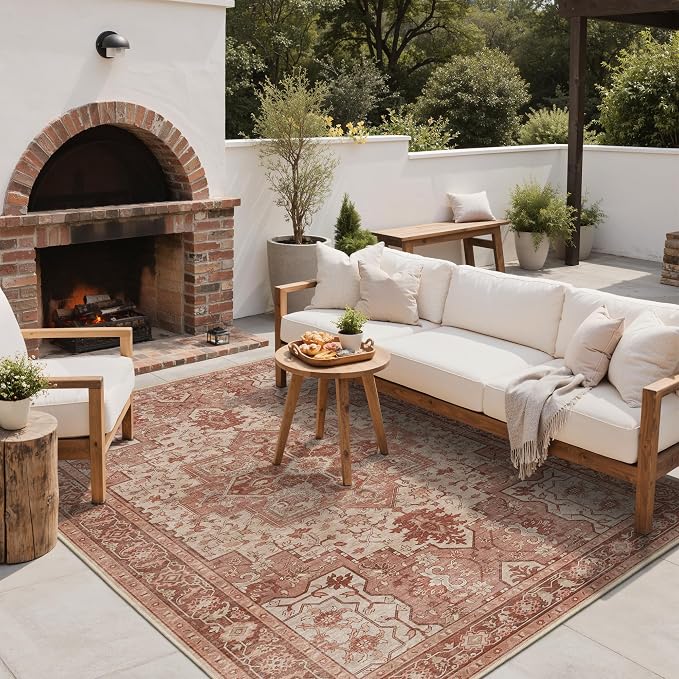 GENIMO Outdoor & Indoor Area Rug 4'x6', Waterproof, Non-Shedding, Easy Cleaning - Image 6