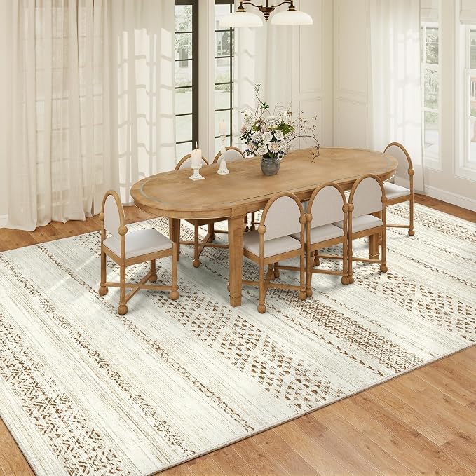 Miukiki 10x14 Area Rugs for Living Room Moroccan Washable Rugs Non Slip Indoor - Image 9