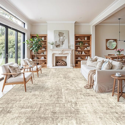 12x15 Area Rug for Living Room – Extra Large Modern Neutral Abstract Washable - Image 2