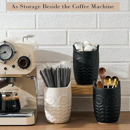 5.75" Utensil Holder for Kitchen Counter, Cute Nordic Minimalist Style Cooking - Image 6