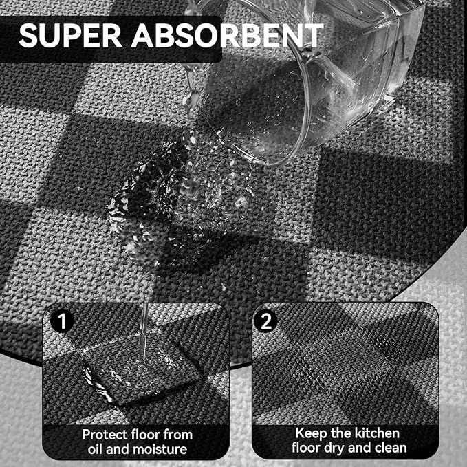 YDKGL Kitchen Runner Rugs Non Slip Washable, Super Absorbent Kitchen Mats - Image 5