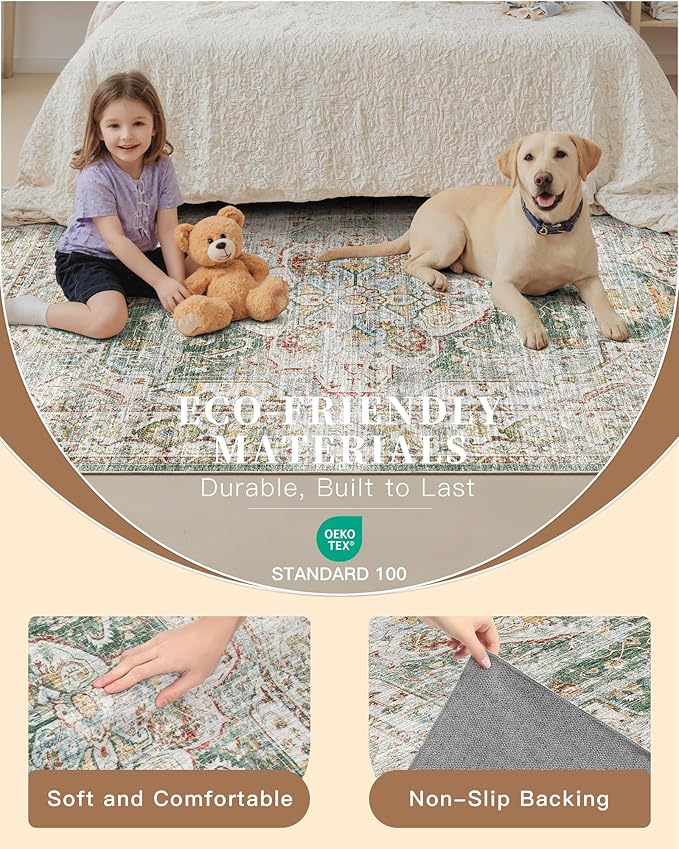Madane Runner Rugs for Hallway 2x10 Long Washable Non-Slip Hallway Runner Rug - Image 5