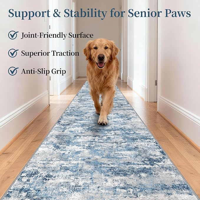 Abstract Washable Runner Rug 2x6, Hallway Rug Non-Slip, Woven Non-Shedding Thin - Image 8