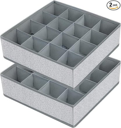 Joyoldelf Sock Drawer Organizer Divider Underwear Organizer 16-cell Fabric by APPRECIATELIFERELAXYOURSOUL