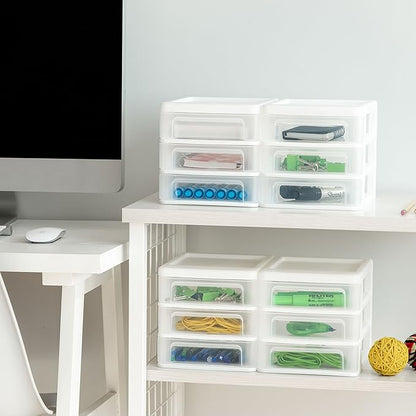 IRIS USA Small 3-Drawer Desktop Organizer, 4 Pack, - Image 6