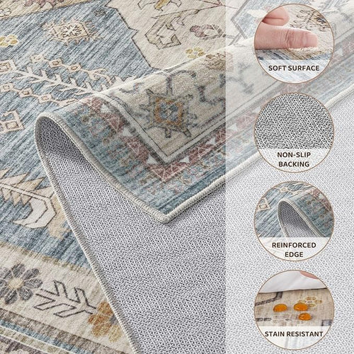 10x14 Washable Area Rug, Large Rugs - Image 2