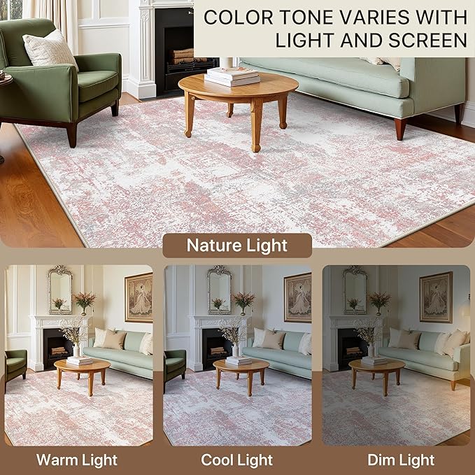 BEIMO Area Rugs 5x7 for Living Room Bedroom, Modern Abstract Machine Washable - Image 6